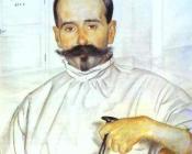 鲍里斯 克斯托依列夫 : Portrait of Lazar Ivanovich Bublichenko